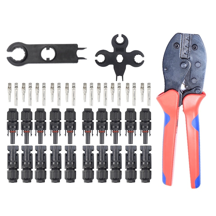 Set cleste si accesorii sertizare MC4, 2,5/4,0/6,0 mm, multicolor