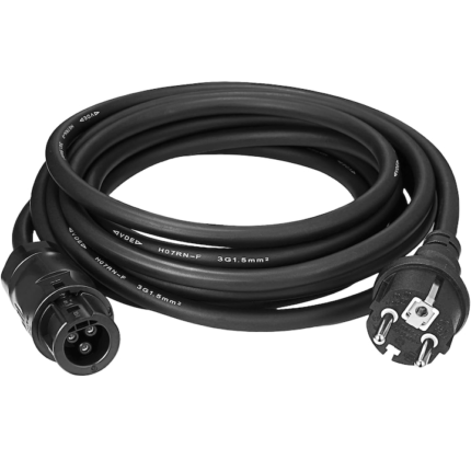 Cablu conectare BC01 la Schuko, de 2 m, adaptor de prelungire pentru microinvertoare, cu 3 pini, diametru de 10 mm, rezistent UV si la temperaturi de la -30°C pana la +60°C