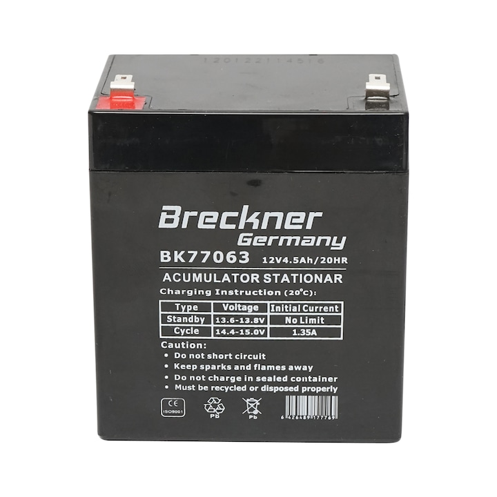 Baterie sistem solar cu gel 12V 4.5Ah 20HR, 90x70x101x107mm FC12-4.5 Breckner Germany