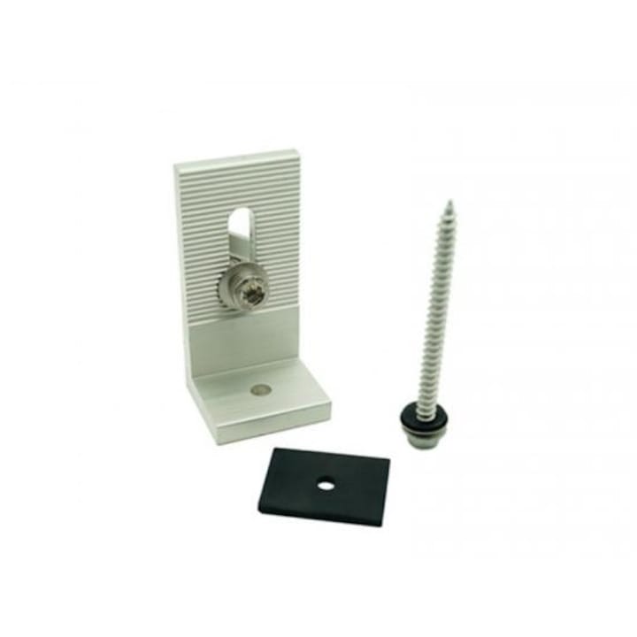 Suport Mercaton® din aluminiu pentru fixare panou fotovoltaic pe acoperisuri de tabla, 40 x 84 mm