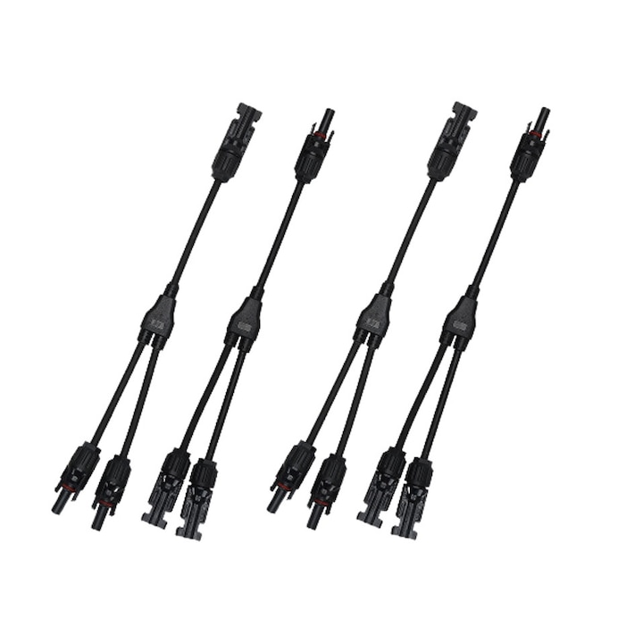 Set 4 cabluri conector paralel solar, Kimystam, Tip Y Splitter, IP68, instrument pentru conectarea in paralel a panourilor solare