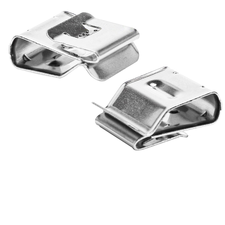 Set 150 cleme de cablu pentru panouri solare, ZPSNDP, Inox, Argintiu