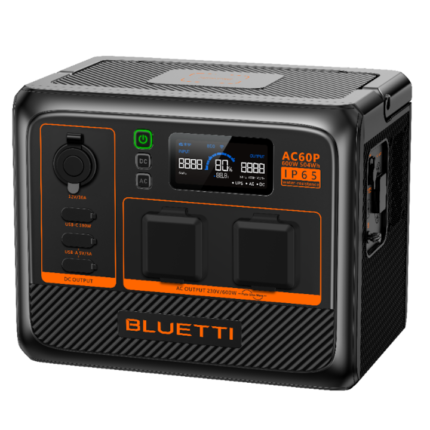 Generator electric portabil, Bluetti, AC60P, Baterie LiFePO4 504Wh, 2 Prize AC 600W, IP65, Modele modernizate AC60, EB55
