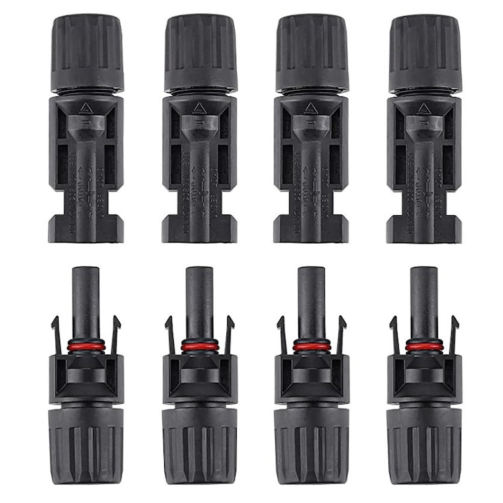 Pachet 4 Seturi de Mufe MC4 Mama-Tata pentru Cablu Solar 4-6 mm