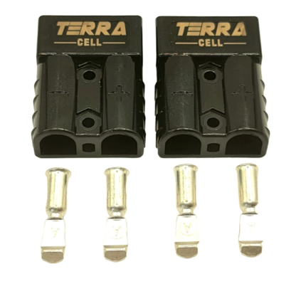 Mufa, conector rapid tip Anderson, 50 amperi, set 2 buc, Negru