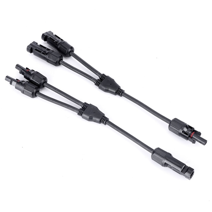 Set conector Y cu mufe MC4 pentru sistemele fotovoltaice, set mama-tata
