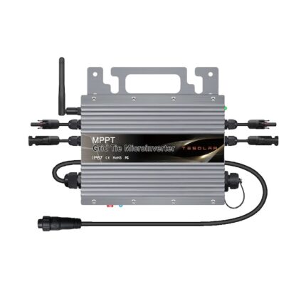 Microinverter solar 800W, interval tensiune larg, IP67, 180x180x45mm, set cu suruburi si antena