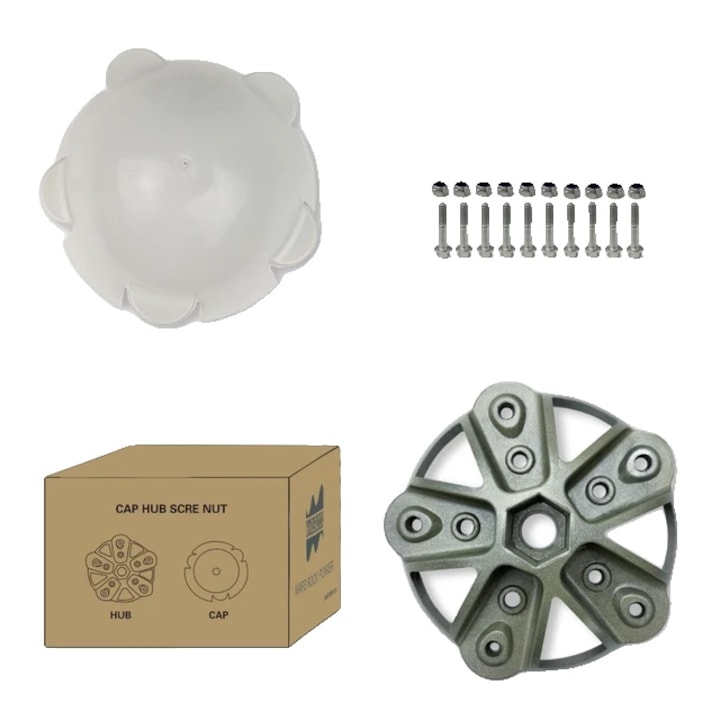 Set Hub Turbina Eoliana, compatibil cu pale pana la 700mm, negru/gri, 135mm