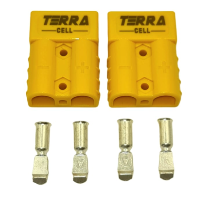 Mufa, conector rapid tip Anderson, 50 amperi, set 2 buc, Galben