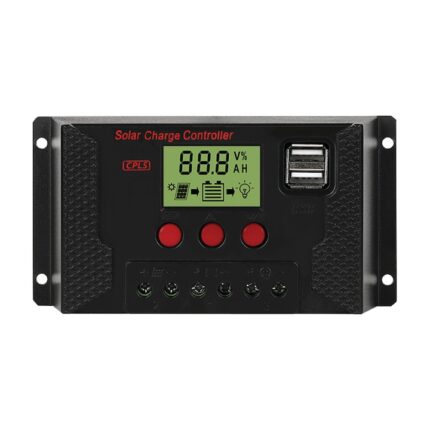 Controler solar PWM de 60A Phuture, 12V/24V, Regulator solar alimentare acumulatori, avand 2 USB si ecran LCD