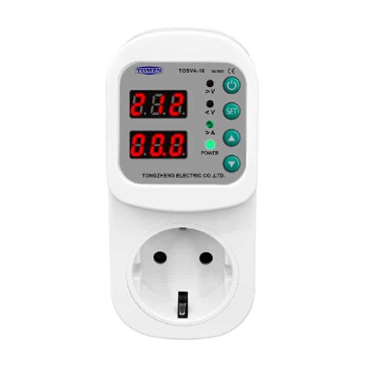 Releu de Protectie Tensiune tip Priza Ajustabil, 220V 16A, TOMZN