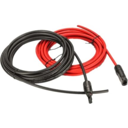 Set cablu UV panou solar - controler de 6mm², conector MC4, 1,5kw, 32A, rosu-negru 2*1m
