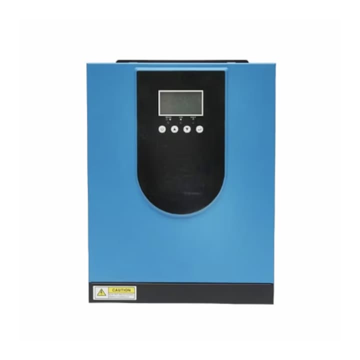 Invertor solar 12V, 1.6KW, regulator MPPT 80A, 230Vac, 50/60Hz, sinus pur 220V~230V, Albastru/Negru, monofazic, Off-Grid, Yupy®
