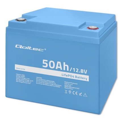 Baterie Qoltec LiFePO4 Litiu-Fosfat de Fier, 12.8V, 50Ah, 640Wh, BMS