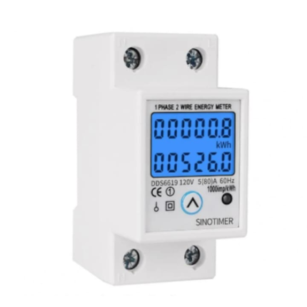 Contor electric 230V AC, afisare LCD simultana a doua valori kWh, U, I, P