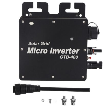 Invertor solar, Aliaj aluminiu, 400 W, 210-230V, Negru
