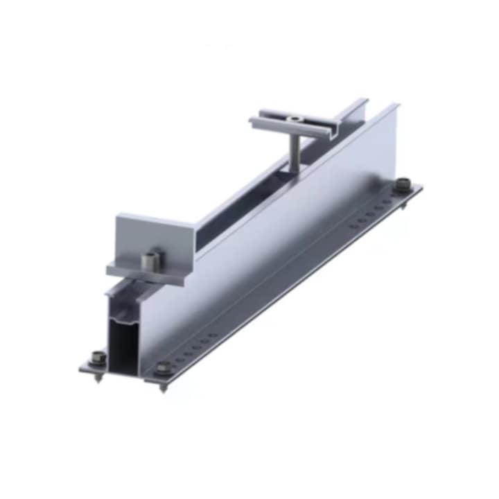 Set 6 panouri fotovoltaice structura Mini Rail montaj acoperis metalic