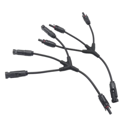 Set conectori tip Y, 3 in 1, cu mufa MC4, pentru legare in paralel panourii solare fotovoltaice