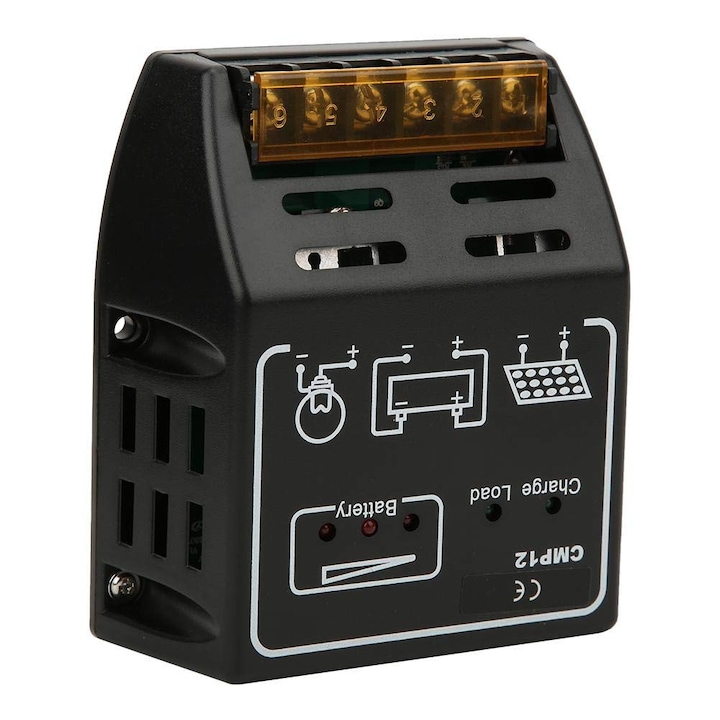 Regulator solar, 12/24V, 20A, Negru