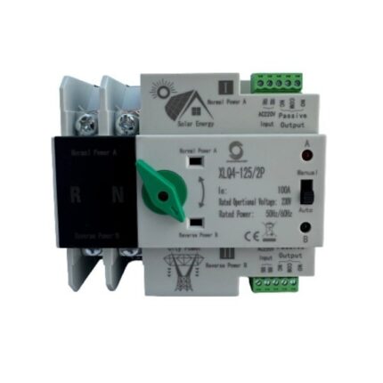 Comutator ATS 220V 2P-100A monofazat, separator automat de la panouri fotovoltaice la retea