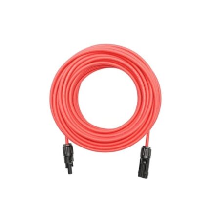 Cablu prelungire panou solar de 6mm², conector MC4, 1,5kw, 32A, 6,5 m liniar rosu, IP 67 ignifug si rezistenta UV