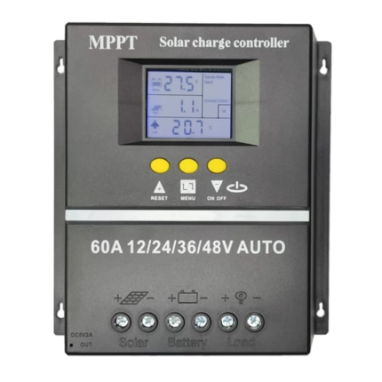 Controler pentru panou solar MPPT, Max Sun, Ecran LCD, 12/24/36/48 V, 60 A, Auto