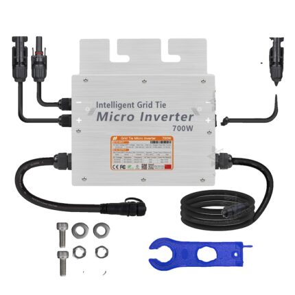 Invertor Solar Micro 700W, Eficienta Inalta, IP65, 185x180x38.5mm
