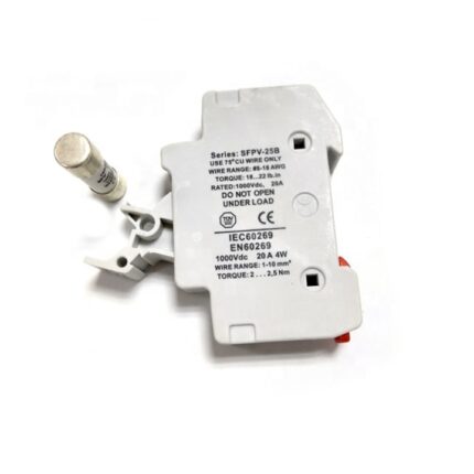 Soclu Siguranta Fuzibila cu Siguranta Ultrarapida inclusa, 10x38mm 25A 1000 VDC