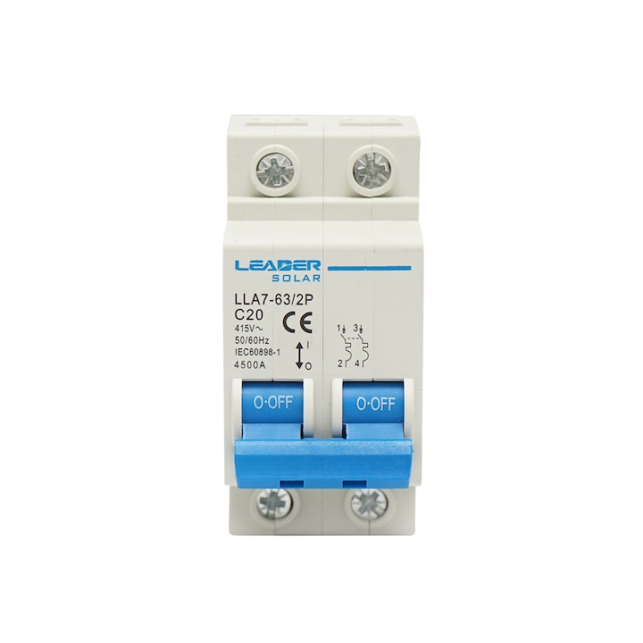 Siguranta automata tip intreruptor 2P-20A-415VAC Leader
