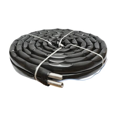Teava 10m dubla din inox DN25-1.1/4 gofrata, flexibil, izolat cu cablu pentru sonda temperatura pentru instalatii solare rezidentiale