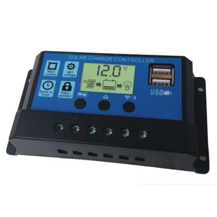 Controler panou solar Cozevdnt, 30A, protectie suprasarcina, pentru iluminat stradal, afisaj LCD