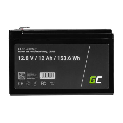 Acumulator LiFePO4 12Ah 12.8V 153.6Wh litiu-fier-fosfat Baterie Green Cell