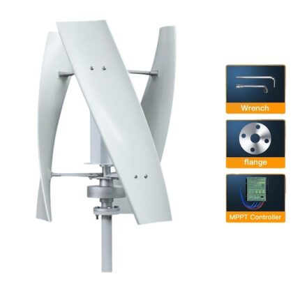 Turbina Eoliana Verticala, 3000W, pornire la 2m/s, 3 pale, aluminiu, 24V/48V, set cu controler