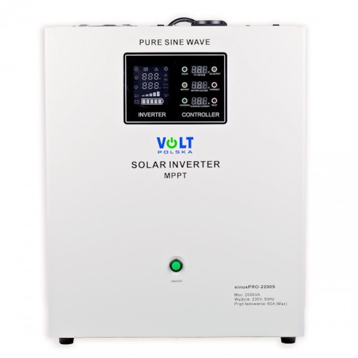 Invertor SINUSPRO-2200S, VOLT POLSKA, 12 V, 1400 - 2200 W, Alb