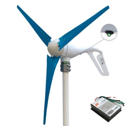 Kit generator eolian, 400W, 24V, 3 elice albastre, 58cm, 130cm diametru roata