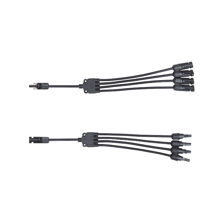 Set 2 cabluri pentru panou solar, Orno, 1000VDC, 30A, IP67, 6kV, 295.5 g, Negru