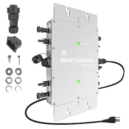 Invertor Solar Conectat la Retea, 1400W, IP65, Argintiu, 370x300x41.6mm