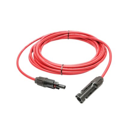 Cablu prelungire panou solar de 6mm², conector MC4, 1,5kw, 32A, IP 67 ignifug si rezistenta UV, 18.5m liniar rosu