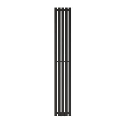 Calorifer baie, LuxeBath, negru, otel, 260 x 1800 mm, conexiune centrala, accesorii complete de instalare
