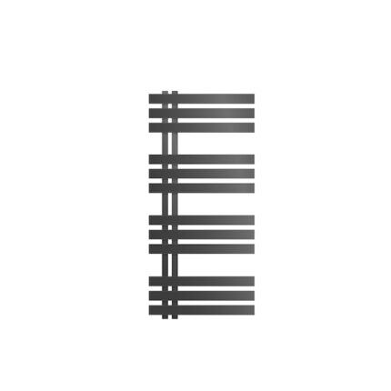 Radiator (calorifer) baie, ECD Germany, model Iron EM, antracit, 500 x 1000 mm, port-prosop, robinet H dublu drept pentru radiator baie (1/2"), termostatic, tip de racord universal