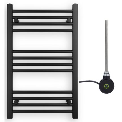 Radiator de baie, Granitan, incalzitor electric, 80x50 cm, Negru