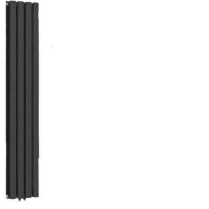 Radiator vertical din otel plat cu multiblock, racord central de 1/2 toli, cu un singur strat, 1600 x 452 mm, 796 W, de tip panou, antracit, Aquamarin