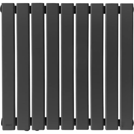 Radiator orizontal cu racord central din otel, plat, cu un singur strat, 600 x 614 mm, 447 W, antracit, Aquamarin