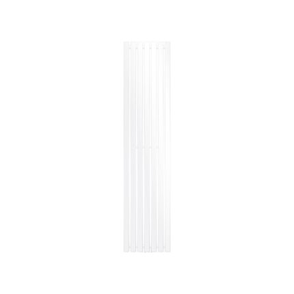 Radiator (calorifer) baie, ECD Germany, model Stella, 370 x 1600 mm, alb, robinet H dublu drept pentru radiator baie (1/2"), termostatic, tip de racord universal, cu 7 elementi