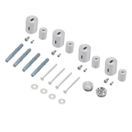 Suport de montare pe perete pentru calorifere LuxeBath, crom, pentru modele drepte