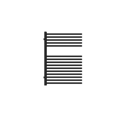 Radiator LuxeBath, otel acoperit cu pulbere, negru mat, 500x800mm, conductivitate termica ridicata, materiale de inalta calitate