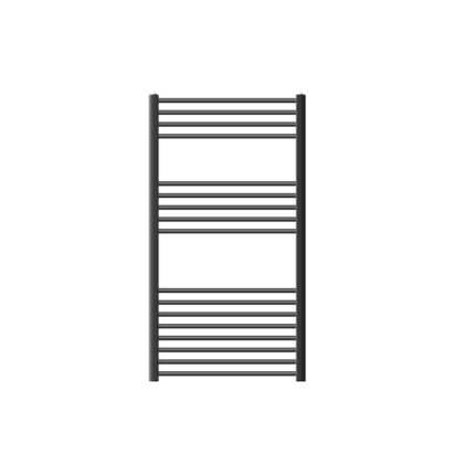 Radiator (calorifer) baie, ECD Germany, model Sahara, 750 x 1200 mm, antracit, drept, cu racordare laterala, port-prosop