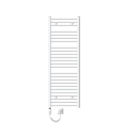 Calorifer electric LuxeBath pentru baie cu element de incalzire 1200W, alb, otel, 500x1500 mm, drept cu racord lateral