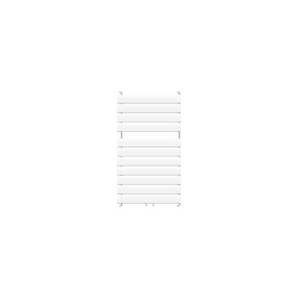 Calorifer de baie LuxeBath, model Steam, alb, otel, 500x800 mm, cu conexiune centrala