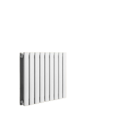 Radiator orizontal plat, racord central de 1/2 toli, dublu strat, 600 x 614 mm, 819 W, alb, Aquamarin